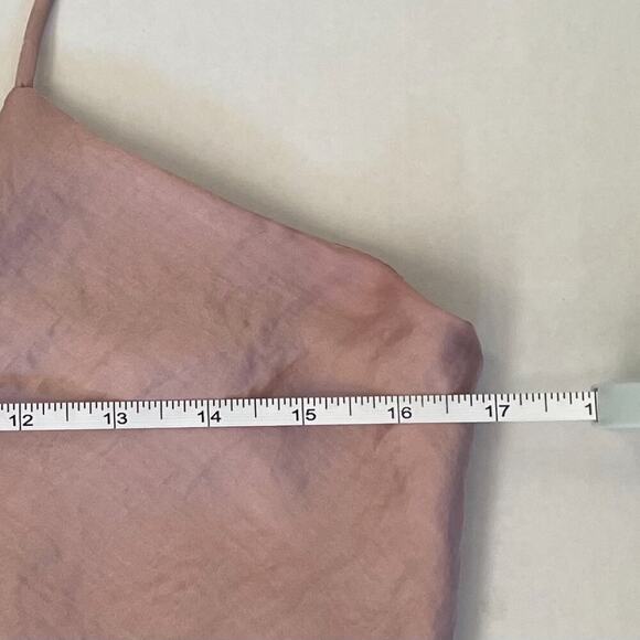 Solemio Los Angeles Pale Pink Satin Spaghetti Strap Racerback Cami, S - Picture 10 of 11